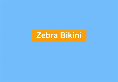 Zebra Bikini Strandstyle De