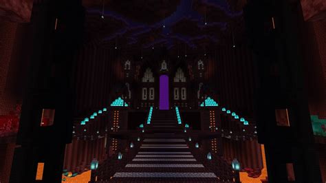 Underground Nether Portal Room Survival Minecraft Map