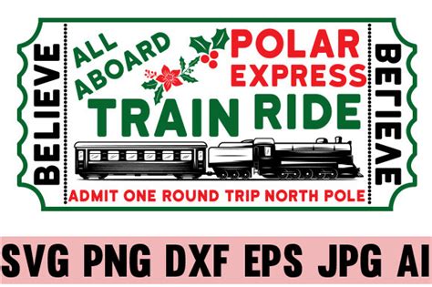 Polar Express Ticket Svg Polar Express Graphic By Rhdesign · Creative