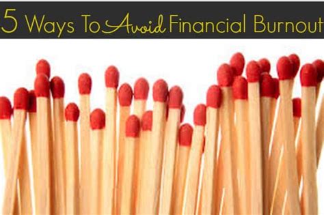 ways  avoid financial burnout