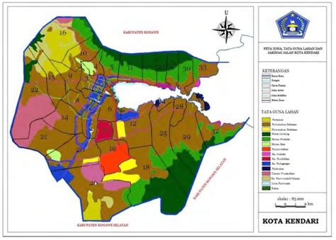 Map Of Land Use Kendari Download Scientific Diagram
