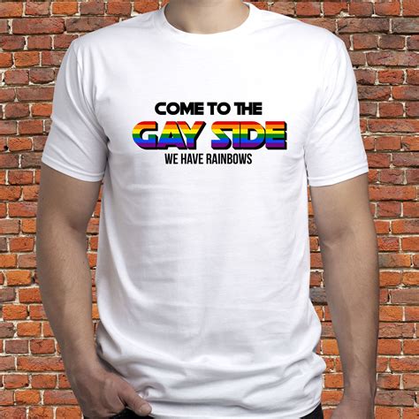 Kom Naar De Gay Side T Shirt We Hebben Regenbogen T Shirt Etsy