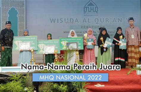 Nama Nama Peraih Juara Mhq Nasional Di Pp Banyuanyar Sma