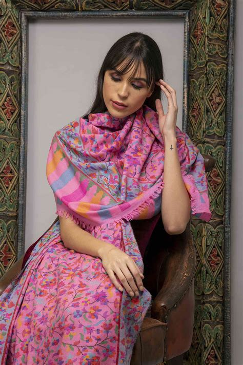 Hot Pink Kani Pashmina Shawl