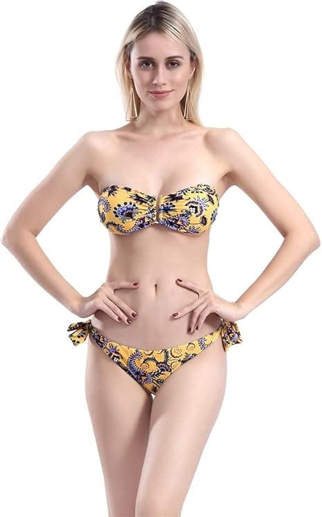 Bikini 9 Printing Wrap Chest Bandage Triangle Breast Pad Beautiful Back Bikinis Set Swimwear