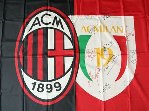 Official Milan Flag - Signed by the Squad - CharityStars