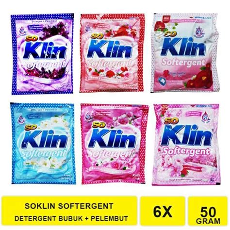 Jual SOKLIN SOFTERGENT RENCENG Detergen Bubuk Sachet Shopee Indonesia