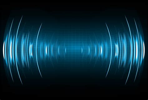 blue sound waves