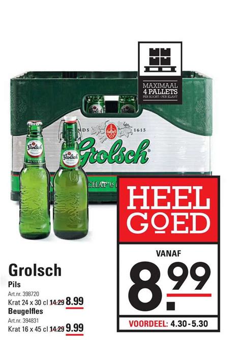 Grolsch Pils Of Beugelfles Aanbieding Bij Sligro 1Folders Nl