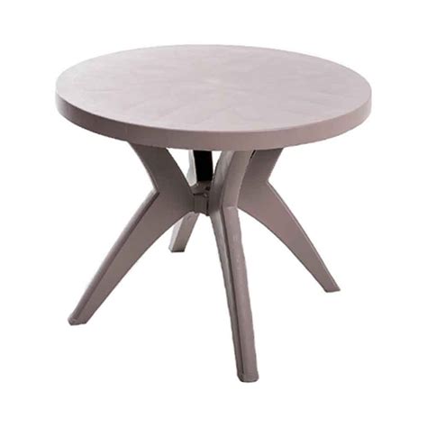 Mesa Deluxe Redonda P Em X Nude Forte Pl Stico