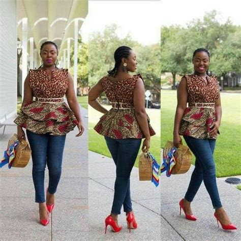 30 Stylish And Trendy Ankara Tops To Wear With Jeans Afrocosmopolitan