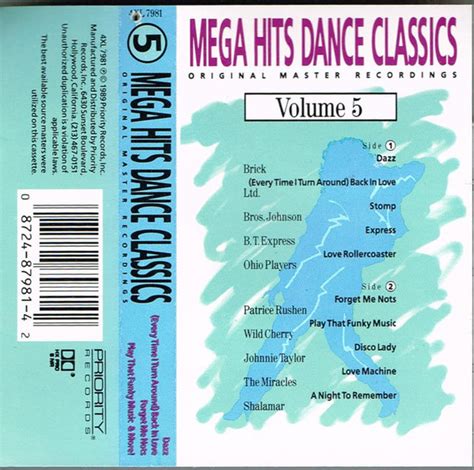 Mega Hits Dance Classics Volume 5 1989 Cassette Discogs