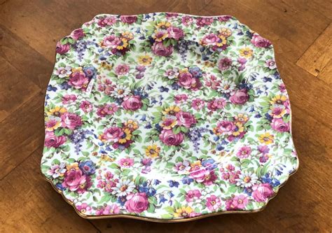 Royal Winton Grimwades Summertime Single Square Luncheon Plate English