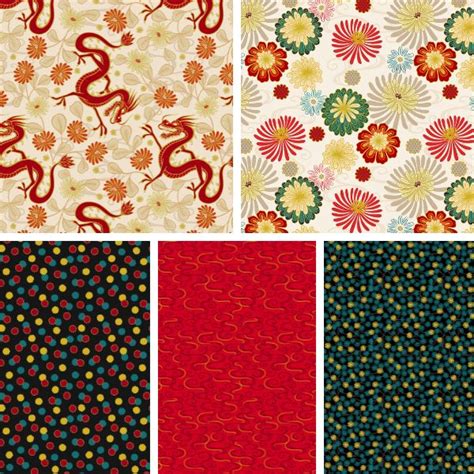 Year Of The Dragon Fat Quarter Pack Pcs Lewis Irene