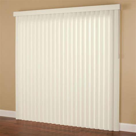 Hampton Bay Smooth Alabaster In Pvc Vertical Blind In W X