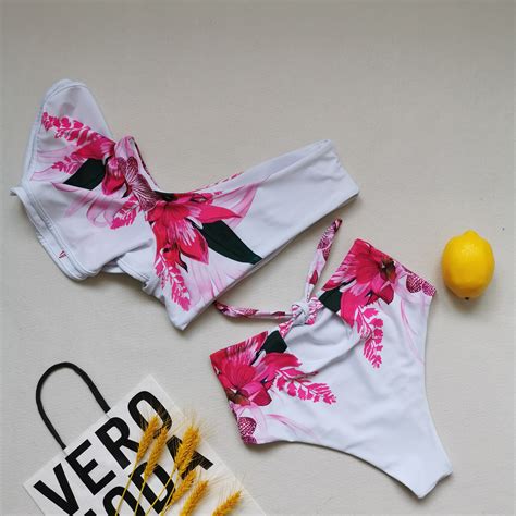 Bikini Rumbera De Un Solo Hombro Sol And Beach