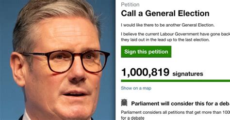 General election petition hits 1m signatures in Labour blow | Politics