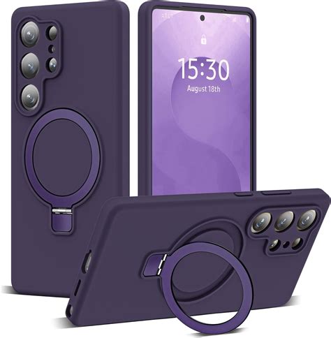 Samsung Galaxy S25 Ultra Silicone Case with Ring Stand for Samsung