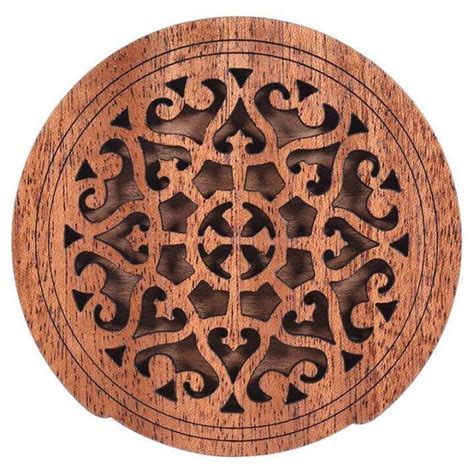 Guitar Wooden Soundhole Sound Hole Cover Block Feedback Buffer Mahogany