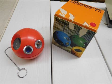 Vintage Panasonic Transistor Am Radio R Orange Ball Orb W Original