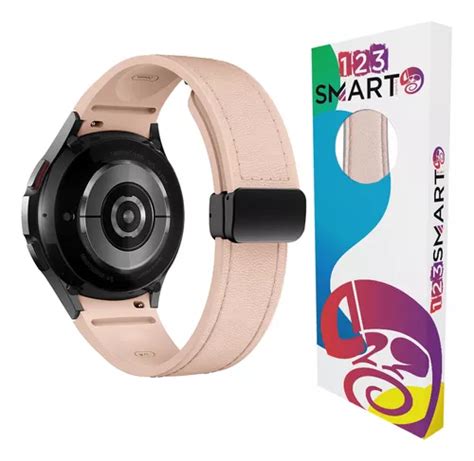 Pulseira Ridge De Silicone Couro Fecho Magnetico Marca Smart