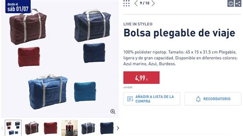 La Nueva Gama De Bolsas De Viaje De Aldi Plegables Ligeras Con Gran