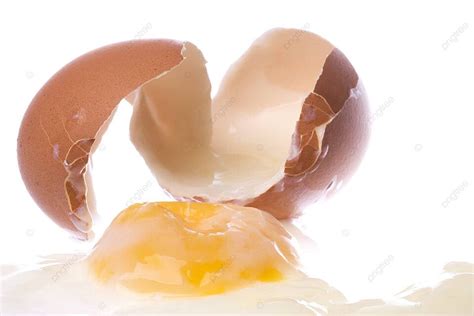 Half Boiled Chicken Egg Isolated Protein Macro Farmed Photo Background