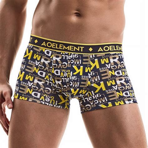 Dengdeng Boxer Briefs For Men Soft Low Rise Print Mens Briefs Underwear Bikini Shorts Breathable