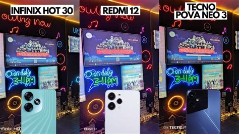 SENGIT VERSUS CAMERA Infinix Hot 30 Vs Redmi 12 Vs Tecno Pova Neo 3 Indonesia Siapa JUARANYA