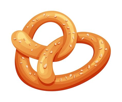 Ilustración De Vector De Pretzel Pan Aislado Sobre Fondo Blanco