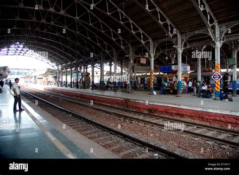 Railway station platform Bandra Bombay Mumbai Maharashtra India Asia ...