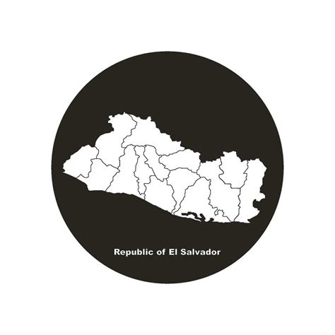 Republic Of El Salvador Map Icon Vector Art At Vecteezy