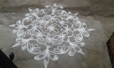 15 Dots Flower Kolam Contest Kolam Kolams Of India