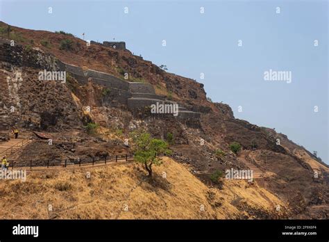 View Of Vishalgad Entrance Gate And Walls Vishalgad Fort Kolhapur