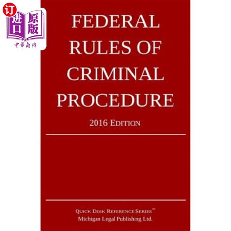 Federal Rules Of Criminal Procedure Edition