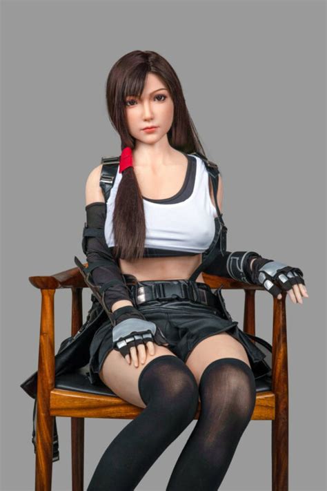 Tifa Black Hair Anime Final Fantasy Sex Doll With Silicone Head 160cm 5ft3 GSDoll