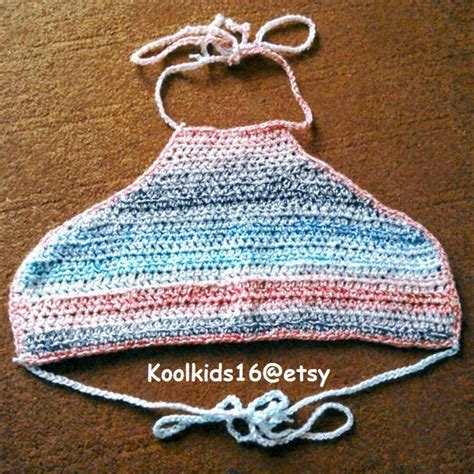 Top High Neck Bikini Crochet Halter Top Peekaboo Rave Bralette