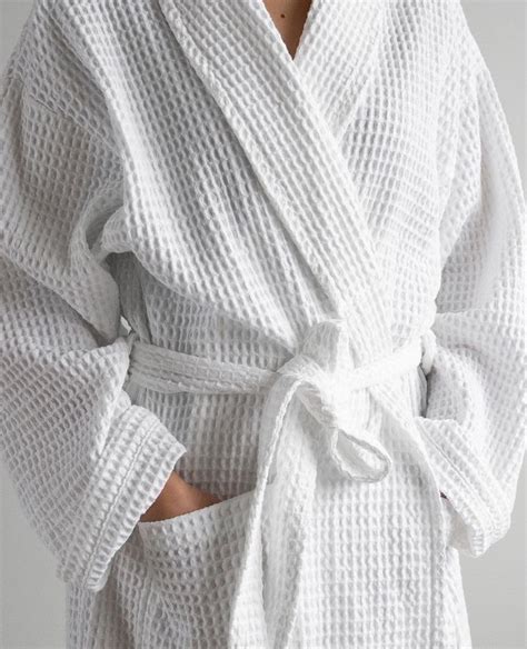 Spa White Waffle Robe Terry Cloth Robe Waffle Robe Robe