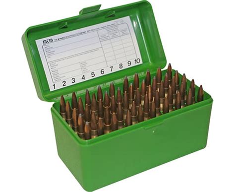 Коробка MTM RS-50 на 50 патронов кал. 222 Rem и 223 Rem зеленый (RS-50 ...
