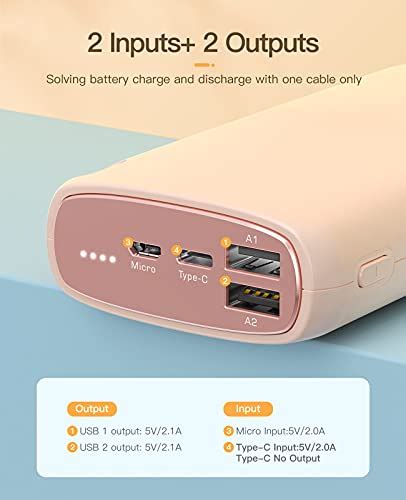 KUULAA Cargador portátil de 26800 mAh batería portátil de u