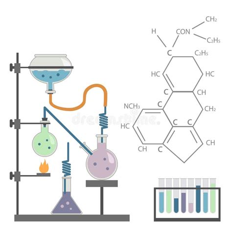 Chemical Laboratory Test Tube Formula Stock Vector Illustration Of