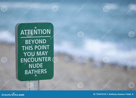 Nude Beach Sign Stock Photo Image Of Sign Destination 73441018