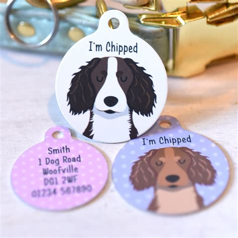Working Cocker Spaniel Dog ID Tag Personalised Pet Tags – Hoobynoo.co.uk