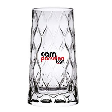 Logo Printed Pasabahce Soft Drink Glass Leafy 355cc Camporselenlogo