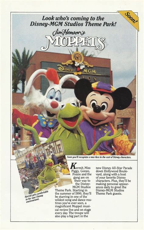 DISNEY MGM Studios Original 1990 Vintage Color Print Ad Etsy