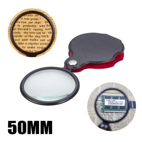 Mini Pocket 8x 50mm Folding Jewelry Magnifier Magnifying Eye Glass Loupe Lens Ebay