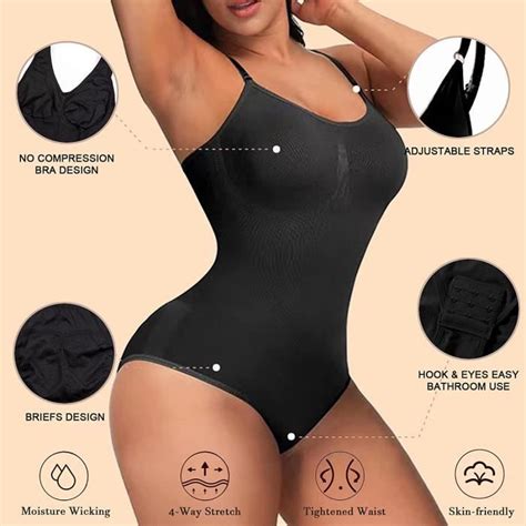 BODY Femme Gaine Ventre Plat Body Sculptant String Shapewear Invisible