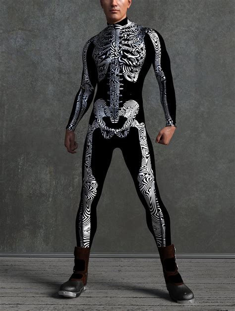 Skeleton Costume Men, Men Skeleton Costume, Mens Halloween Costume ...