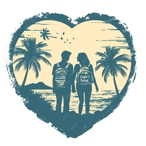 Heartshaped Logo For Romantic Travel And Adventure Channel Premium Ai