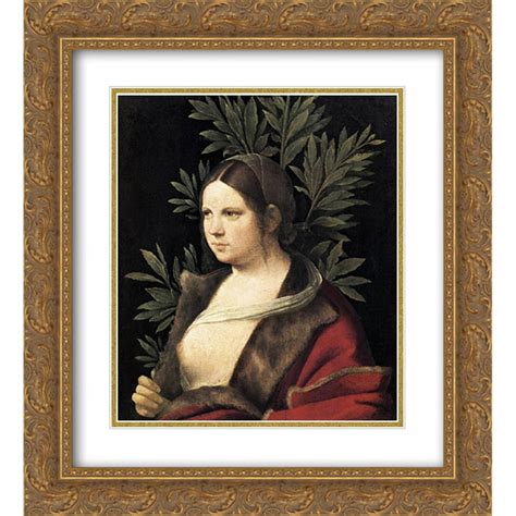 Giorgione 2x Matted 20x24 Gold Ornate Framed Art Print Portrait Of A